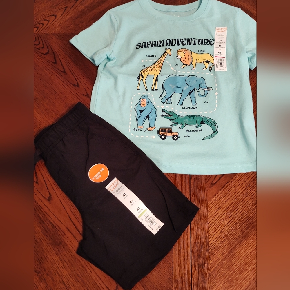 NWT BOYS 4T shorts outfit